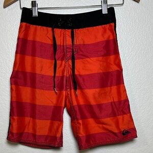 Quiksilver Men's Bold Red and Orange Hybrid Shorts